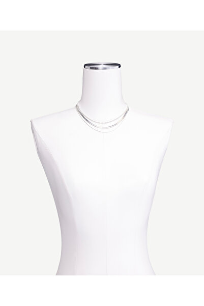 Yargıcı Çok Sıralı Silver Kolye