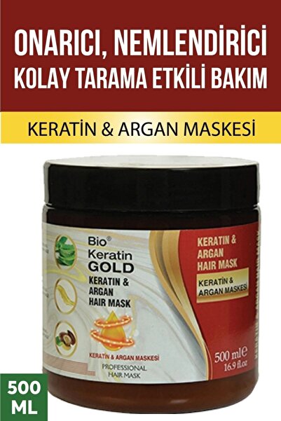 Bio Keratin Gold Argan&keratin Yağlı Saç Bakım Maskesi 500 Ml