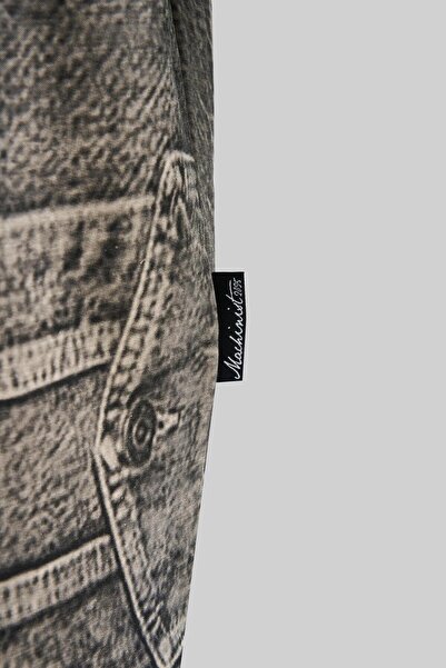 Machinist Men's Denim Efect Oversize Brown T-Shirt