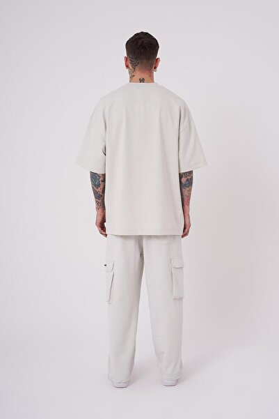 Machinist Ανδρικό μπλουζάκι Tired Eyes με κέντημα oversized Space Grey