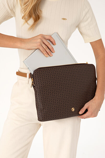 U.S. Polo Assn. Women's Brown Laptop Bag with Removable Strap 50317812-Vr029