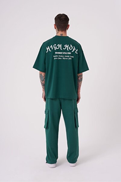 Machinist Ανδρικό μπλουζάκι High Hope Printed Oversize Petrol Green T-shirt