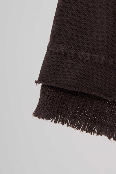 Machinist Чоловічий брелок з принтом Yikamali Oversize Dark Coffee Tişört