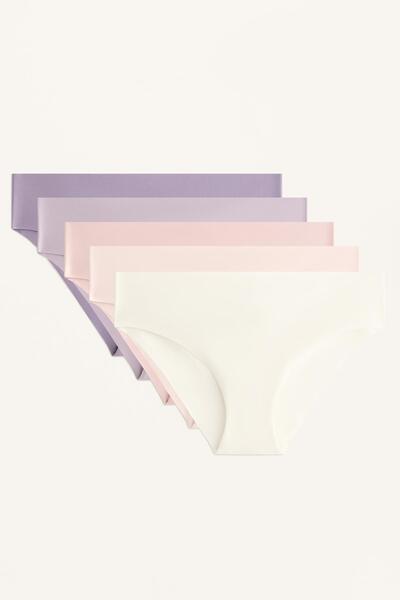 Oysho 5 invisible polyamide blend classic briefs