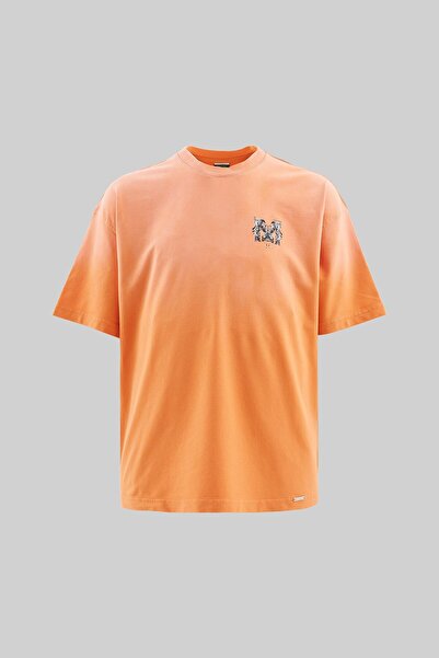 Machinist Чоловіча футболка M Letter Washed Yikamali Oversize помаранчевого кольору