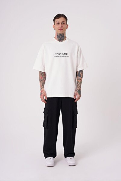 Machinist Ανδρικό μπλουζάκι High Hope με τύπωμα oversized εκρού