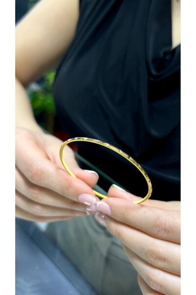 kuyumcu nurettin 9 gr (Gram) Baklava Dilimi Kalemli Ajda Bilezik 22 Ayar Altın