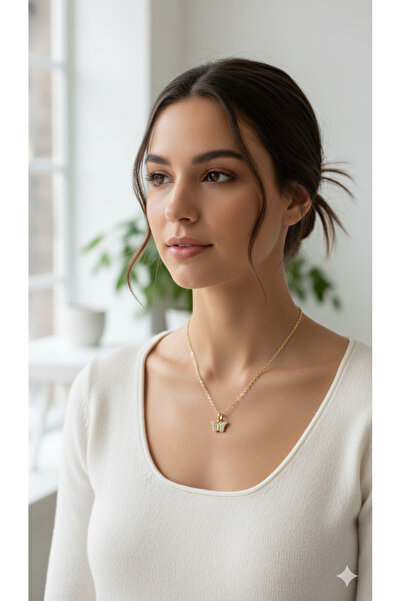 Hazard Altın Kelebek Kolye