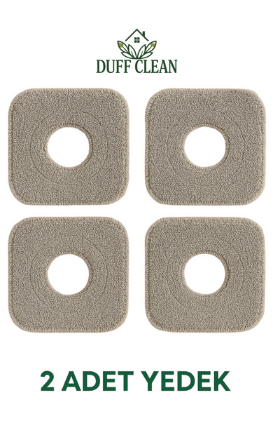DUFF CLEAN Kare Başlıklı Mop Set Için 2 Adet Yedek Mikrofiber Mop Bezi