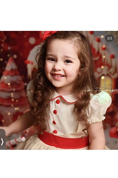 Hly Karol Tasarım فستان بناتي عتيق باللون البيج، فستان بناتي مصمم خصيصًا، فست...