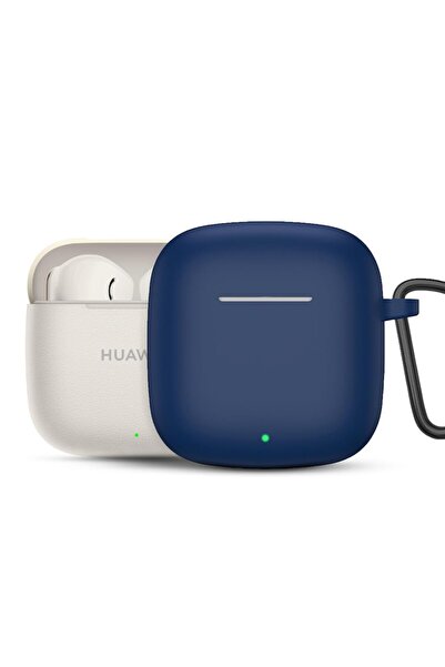 O Ozone غطاء حماية مع حلقة تثبيت لسماعات هواوي فري بودز إس إي 3 / إس إي الجيل الثاني | سلسلة سيليكون | أزرق داكن