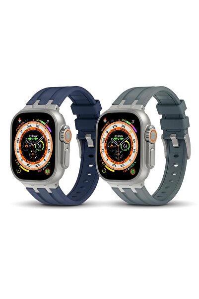 O Ozone (عبوة من قطعتين) سوار سيليكون مطاطي لساعة Apple Watch Band Series 9 U...