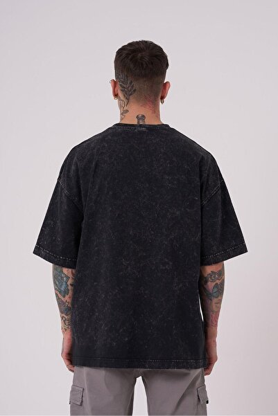 Machinist Ανδρικό μπλουζάκι χωρίς Sprit Washed Oversize Asphalt