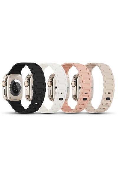 O Ozone (عبوة من 4) أربطة سيليكون مغناطيسية لساعة Apple Watch