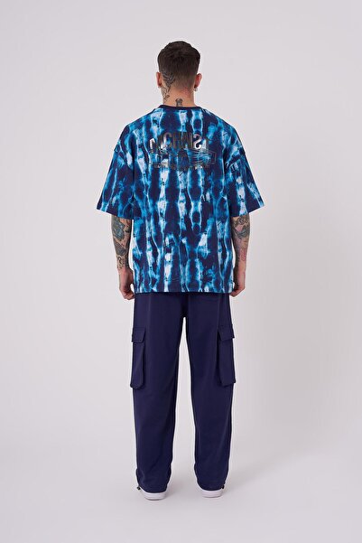 Machinist Чоловіча футболка Oversize синього кольору з принтом Batic