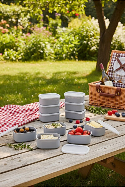 Orvila 6-Piece Covered Storage Container Set - Small Size - Portion Size - Breakfast Snack Bowl