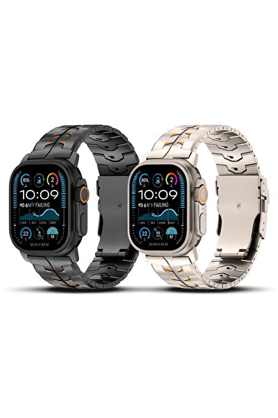 O Ozone (عبوة من قطعتين) سوار من الفولاذ المقاوم للصدأ لساعة Apple Watch Band...