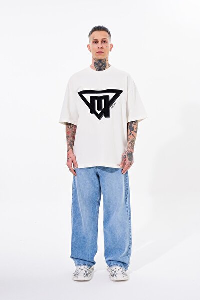 Machinist Ανδρικό μπλουζάκι Triangel Applique με τύπωμα εκρού