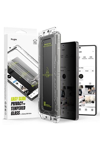 Ringke Samsung Galaxy S25 Ultra Screen Protector | Easy Slide Privacy Tempere...