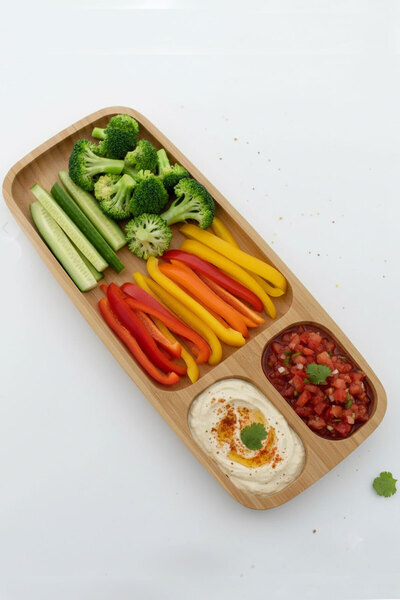 Globy Bamboo Compartment Tray 32X14X2
