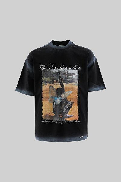 Machinist Ανδρικό μπλουζάκι με μαύρο χρώμα με στάμπα Kid With The Gun