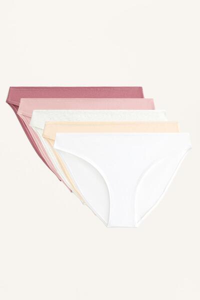 Oysho 5 cotton blend classic briefs