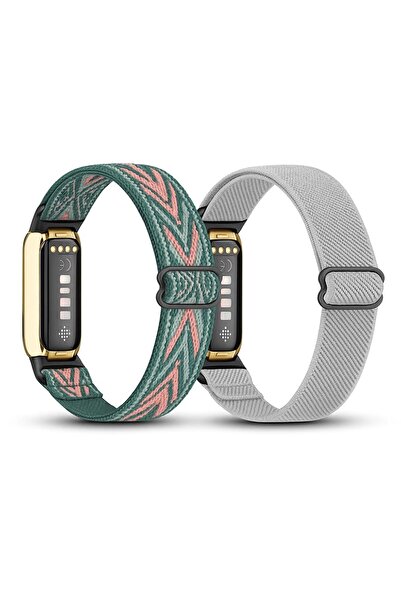 O Ozone (عبوة من قطعتين) سوار نايلون لسوار Fitbit Luxe للنساء والرجال - متعدد الألوان