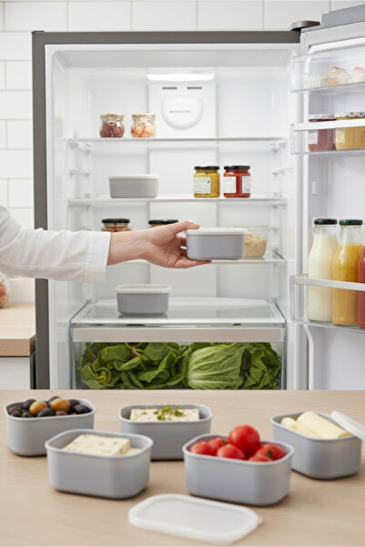 Orvila 6-Piece Covered Storage Container Set - Small Size - Portion Size - Breakfast Snack Bowl