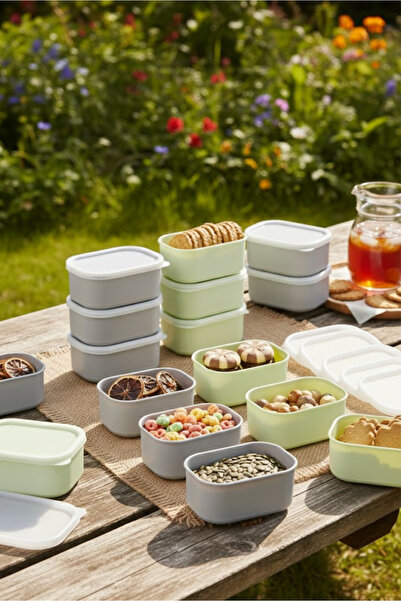 Orvila 6-Piece Covered Storage Container Set - Small Size - Portion Size - Breakfast Snack Bowl