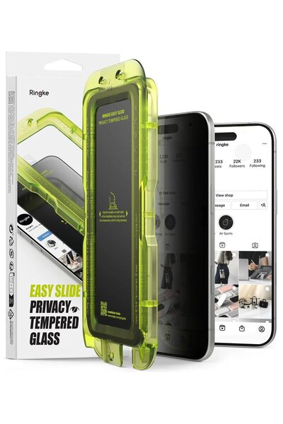 Ringke iPhone Air Screen Protector | Easy Slide Privacy Tempered Glass | 2 Pa...