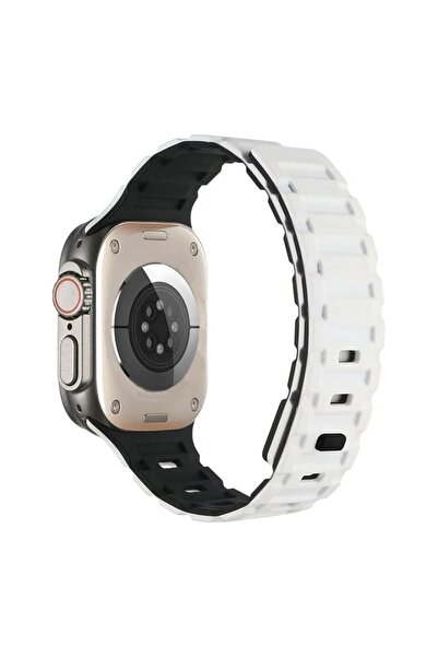 O Ozone سوار سيليكون مغناطيسي لساعة Apple Watch مقاس 42 مم و41 مم و40 مم و38 ...