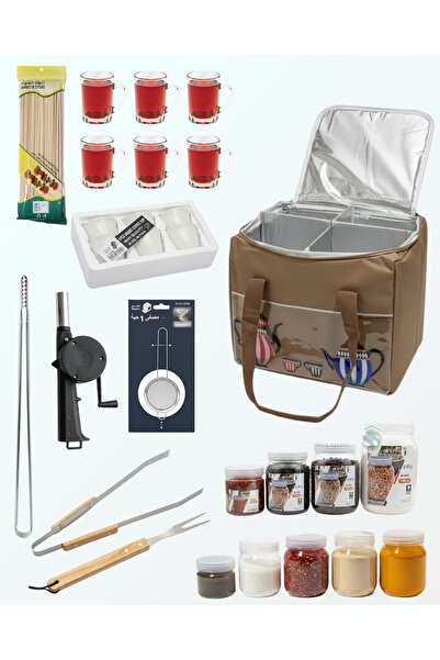 Geneic طقم الشواء والتخييم ادوات متكاملة - 19 قطعة