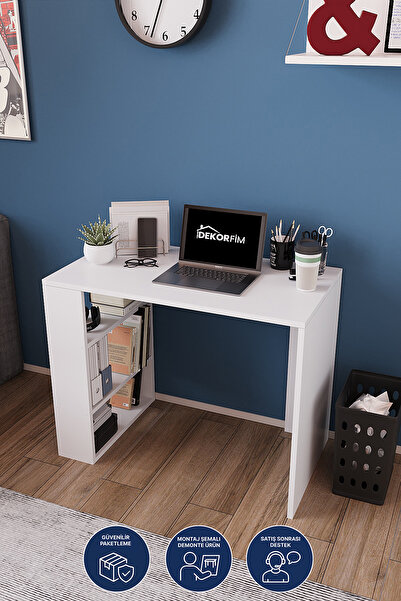DEKORFİM Fimstore Beyaz Çalışma Masası