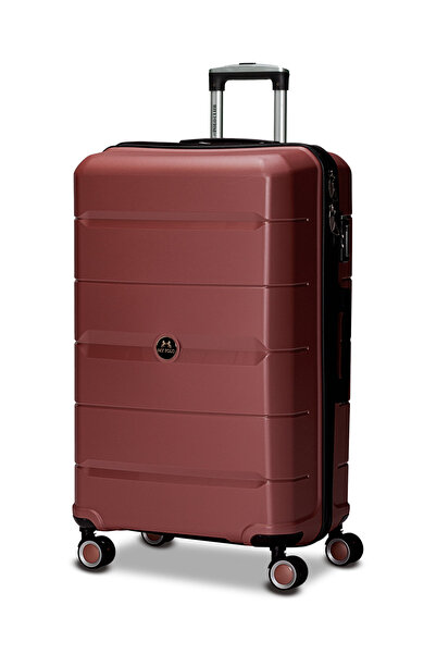 Fiyaka Monako Büyük boy Polipropilen Süper esnek kırılmaz tekerlekli valiz ba...