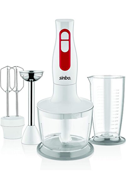 Sinbo 6-in-1 Hand Blender PC-3100 – 1000W Motor with Chopper Bowl, Measuring Beaker & Steel Blades