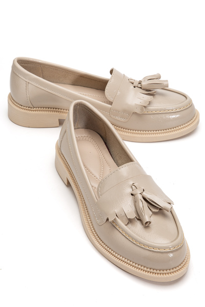 MARSEDO Women's Loafer Moccasin Casual Shoes Lipa Beige
