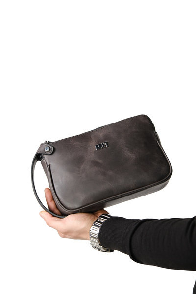 MFT Leather Design Moon Bag 4381 Geantă de mână unisex din piele naturală