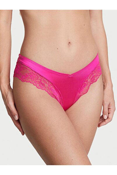 Victoria's Secret Gül Dantelli Derin Bacak Kesim Cheeky Külot