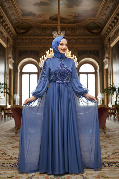 Neva Style Пледи з індіго-синім кольором, вечірнє плаття 2212IM