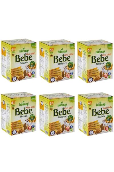 Hünnap Keçi Sütlü 6+ Ay Bebe Bisküvisi 6 x 400 G