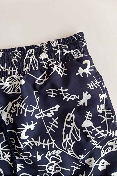 AYYILDIZ 106 Синьо-білі шорти для хлопчиків з візерунком