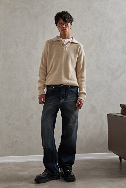 HYMAN Férfi extra bő Jean nadrág