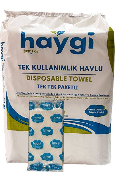 galaksihome Haygi Tek Kullanımlık Vücut Havlusu 65x100 Cm 100lü Paket Tek Tek...