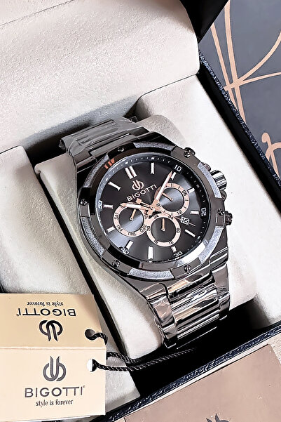 Bigotti Full Çelik Iki Renk Erkek Kol Saati Hediye Elg1056