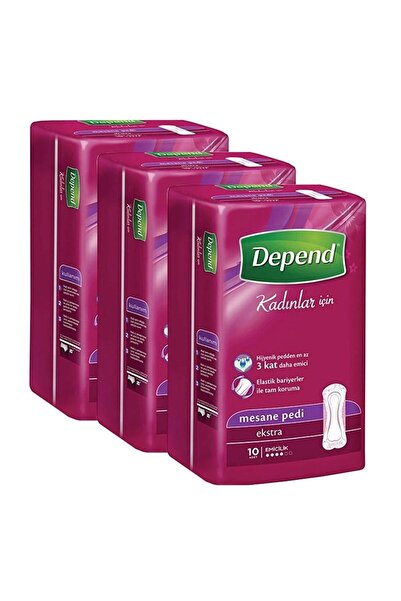 Depend MESANE PEDİ KADIN EKSTRA 10 LU 3 PAKET