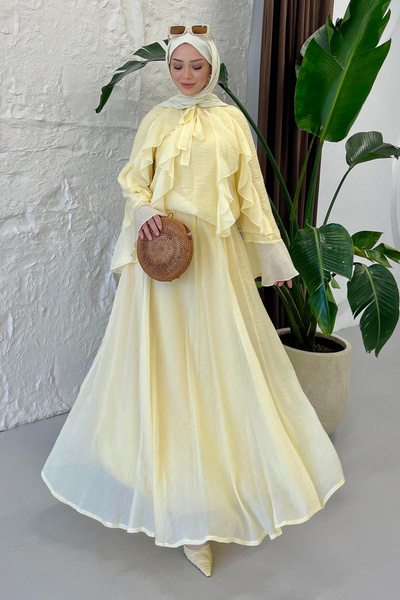 Thebomb Cemre Chiffon Fabric Double Skirt Set