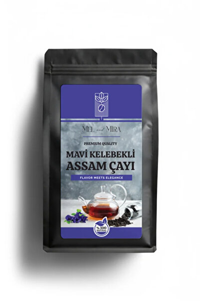 Mel and Mira Premium Blue Flowers Black Assam Tea 50g, Mavi Çiçekli Siyah Ass...