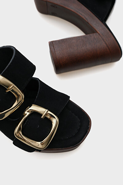 Capone Outfitters Dámské pantofle Marje Platform Suede s jedním páskem