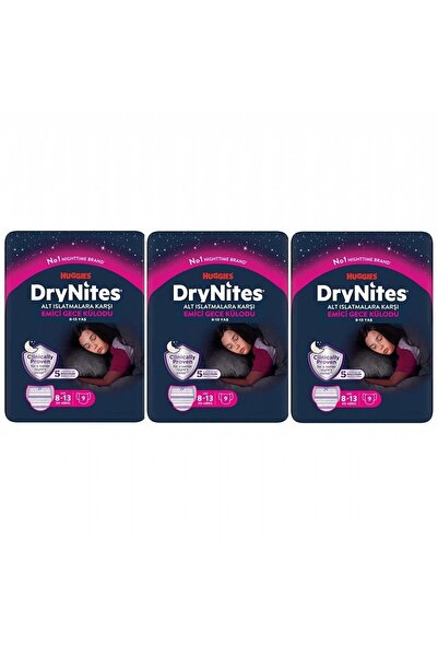 Huggies Drynites 9'lu Gece Külodu Büyük Kız - 3 'lü Paket
