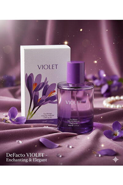 DeFacto Violet Aromatik Kadın Parfüm 50 ml – Kalıcı, Ferah ve Şık Günlük Kullanım Parfümü